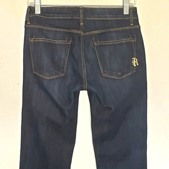 Rich & Skinny Wrinkle Rinse Dark Wash Boot Cut Jeans 26 - Picture 5 of 10